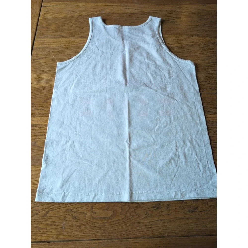 Rock Smith Men's  Explicit Tank Cotton T-Shirt White Size:‎ L